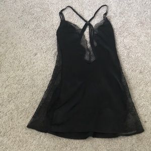 Black lingerie backless